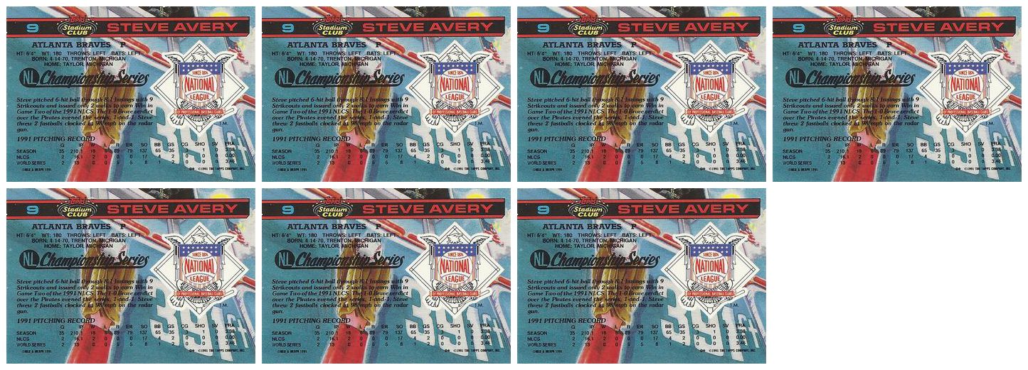 (7) 1992 Stadium Club Dome Baseball #9 Steve Avery Atlanta Braves Card Lot