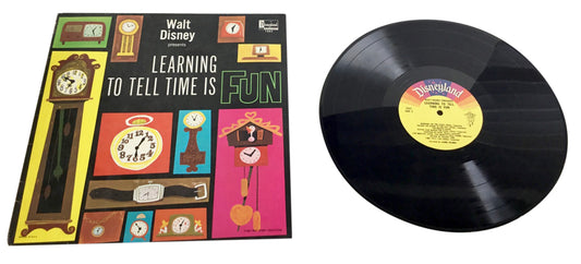 Walt Disney Presents Learning To Tell Time Is Fun 1964 Disneyland Vinyl LP