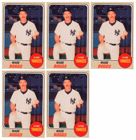 (5) 1993 Sports Cards #76 Wade Boggs Baseball Card Lot New York Yankees