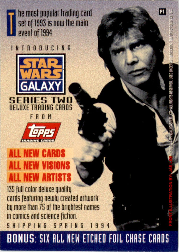 1994 Topps Star Wars Galaxy Series 2 Promo #P1 Rancor Trading Card
