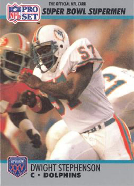 1990-91 Pro Set Super Bowl 160 Football 72 Dwight Stephenson