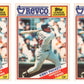(3) 1988 Topps Revco League Leaders Baseball #21 Kirby Puckett Lot Twins