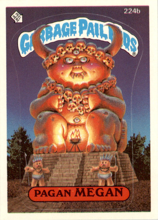 1986 Garbage Pail Kids Series 6 #224B Pagan Megan NM-MT