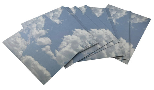 (65) Decorative 8.5" X 11" Cloud Printing Paper Peforated Lot