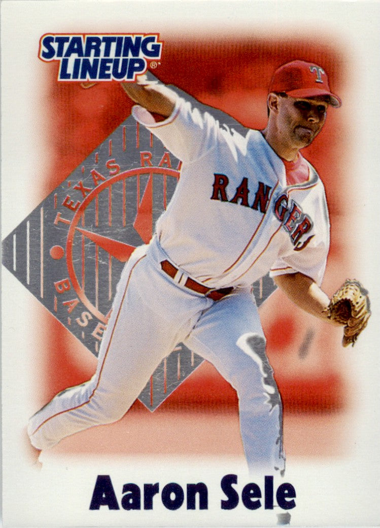 2000 Kenner Starting Lineup Card Aaron Sele Texas Rangers