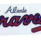 Atlanta Braves Vintage 9 Inch X 3 Inch Bumper Sticker
