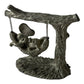 Sleeping Elephant on Swing 1.5 Inch Vintage Pewter Figurine