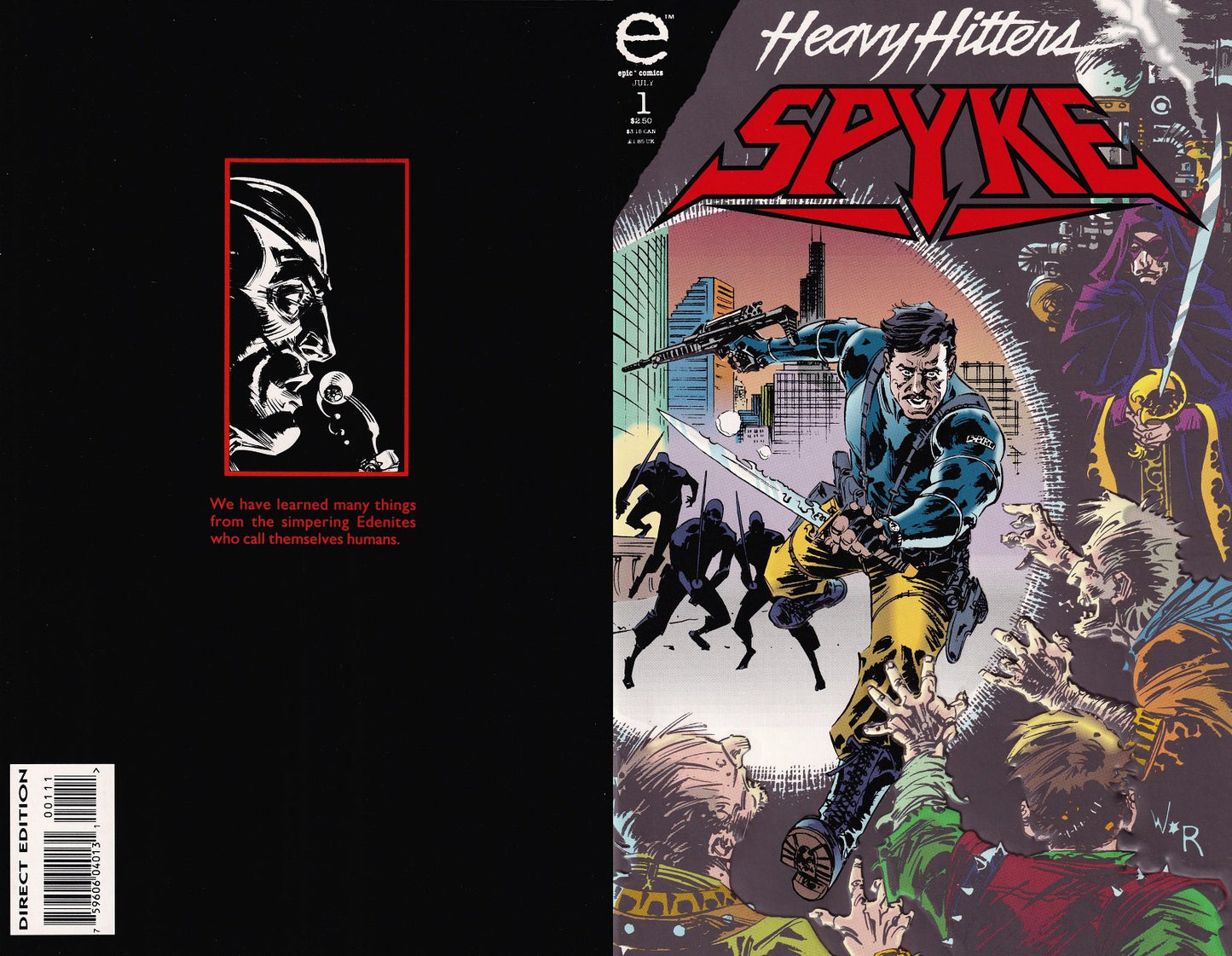 Spyke #1 Direct Edition Cover (1993) Epic Comics