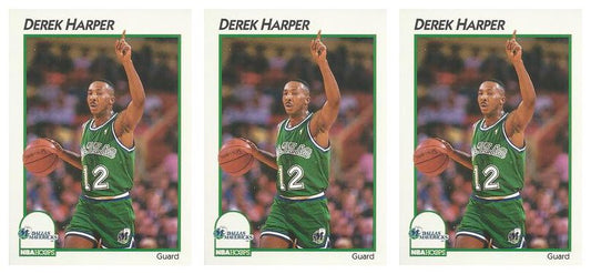 (3) 1991-92 Hoops McDonald's Basketball #10 Derek Harper Lot Dallas Mavericks