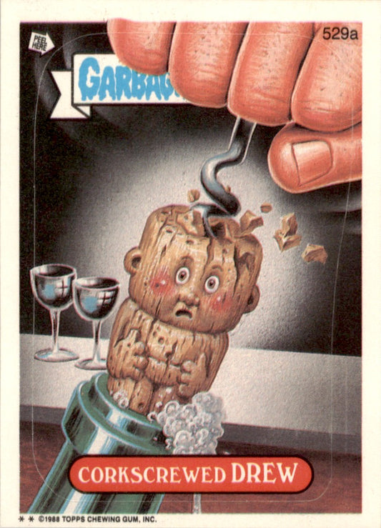1988 Garbage Pail Kids Series 13 #529a Corkscrewed Drew NM-MT