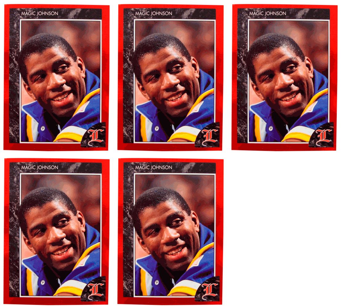 (5) 1992 Legends #13 Magic Johnson Basketball Card Lot Los Angeles Lakers