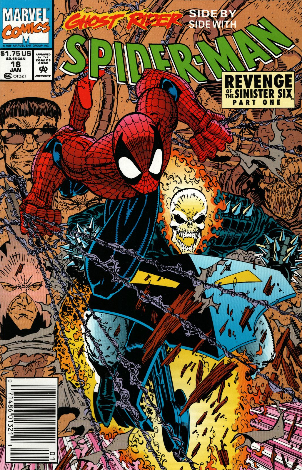 Spider-Man #18 Newsstand Cover (1990-1998) Marvel Comics