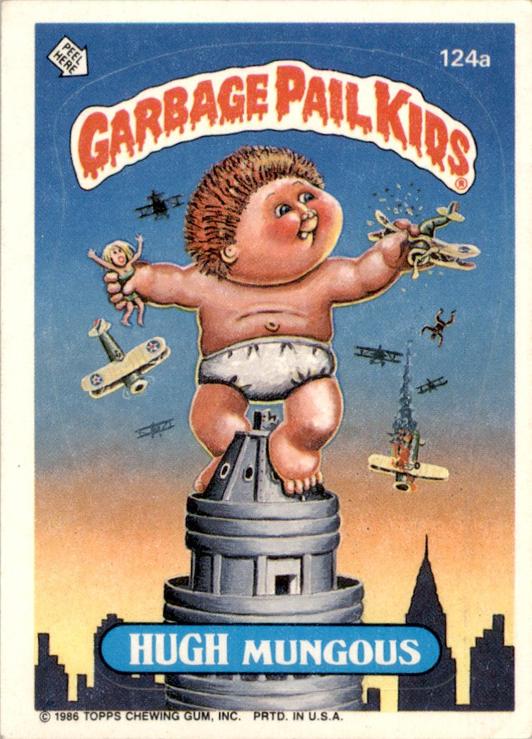 1986 Garbage Pail Kids Series 3 #124a Hugh Mungous EX
