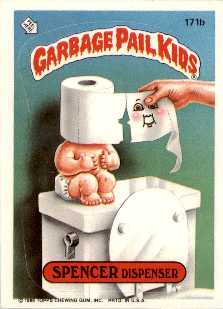1986 Garbage Pail Kids Series 5 #171b Spencer Dispenser NM