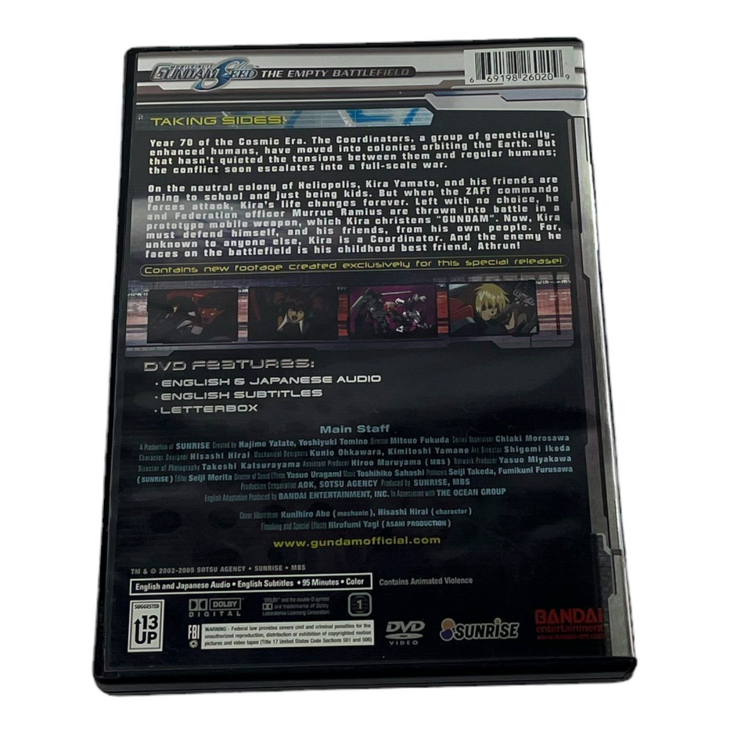 Mobile Suit Gundam Seed The Empty Battlefield DVD Anime Bandai