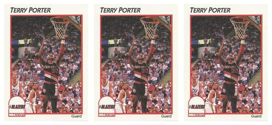 (3) 1991-92 Hoops McDonald's Basketball #35 Terry Porter Lot Trail Blazers