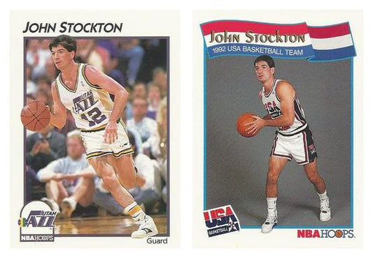 (2) 1991-92 Hoops McDonald's John Stockton Card Lot
