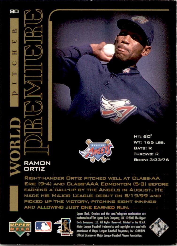 2000 Upper Deck Ovation World Premiere #80 Ramon Ortiz Anaheim Angels