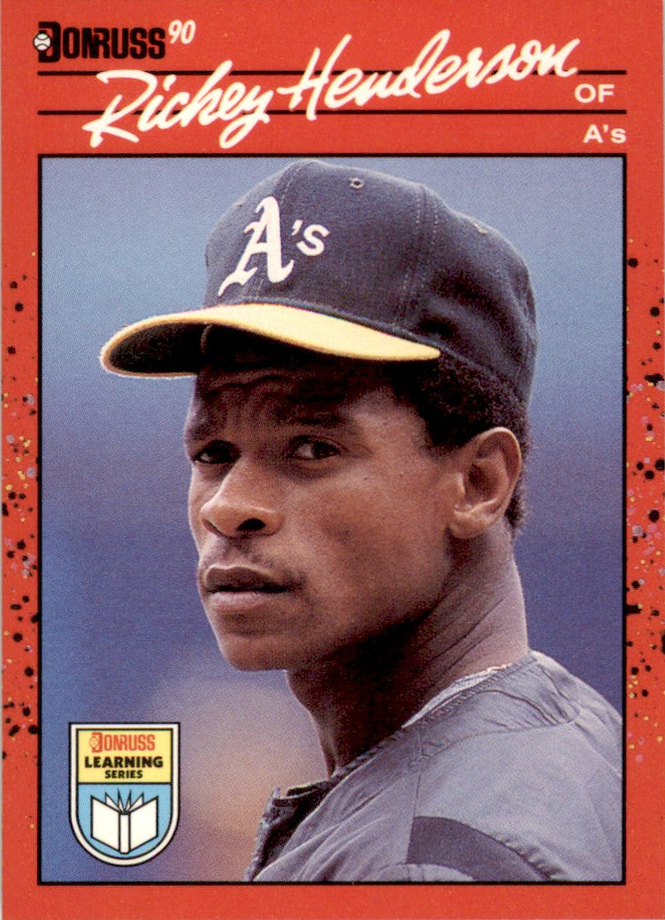 1990 Donruss Learning Series #7 Rickey Henderson Oakland Athletics