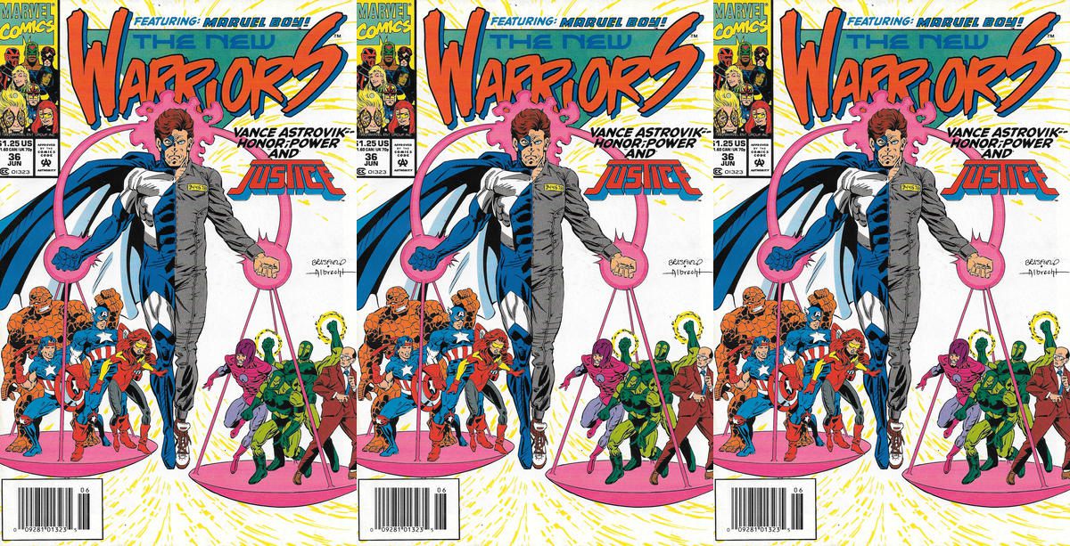 The New Warriors #36 Newsstand Covers (1990-1996) Marvel Comics - 3 Comics