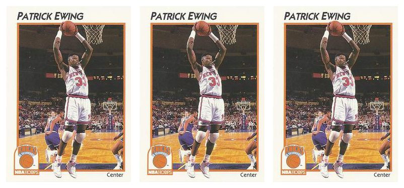 (3) 1991-92 Hoops McDonald's Basketball #26 Patrick Ewing Lot New York Knicks