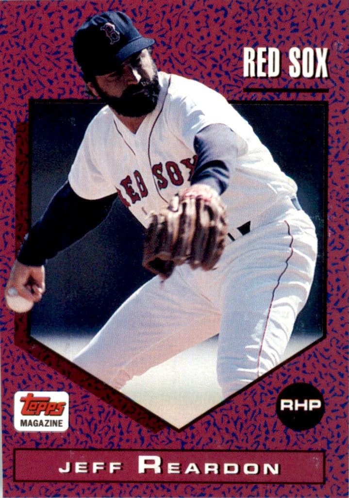 1992 Topps Magazine # TM93 Jeff Reardon Boston Red Sox