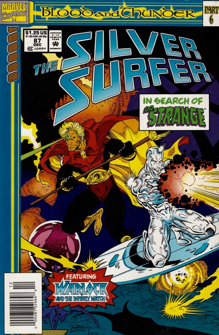 Silver Surfer #87 Newsstand Cover (1987-1998) Marvel