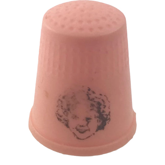 Shirley Temple "The Littlest Rebel" Vintage Pink Thimble