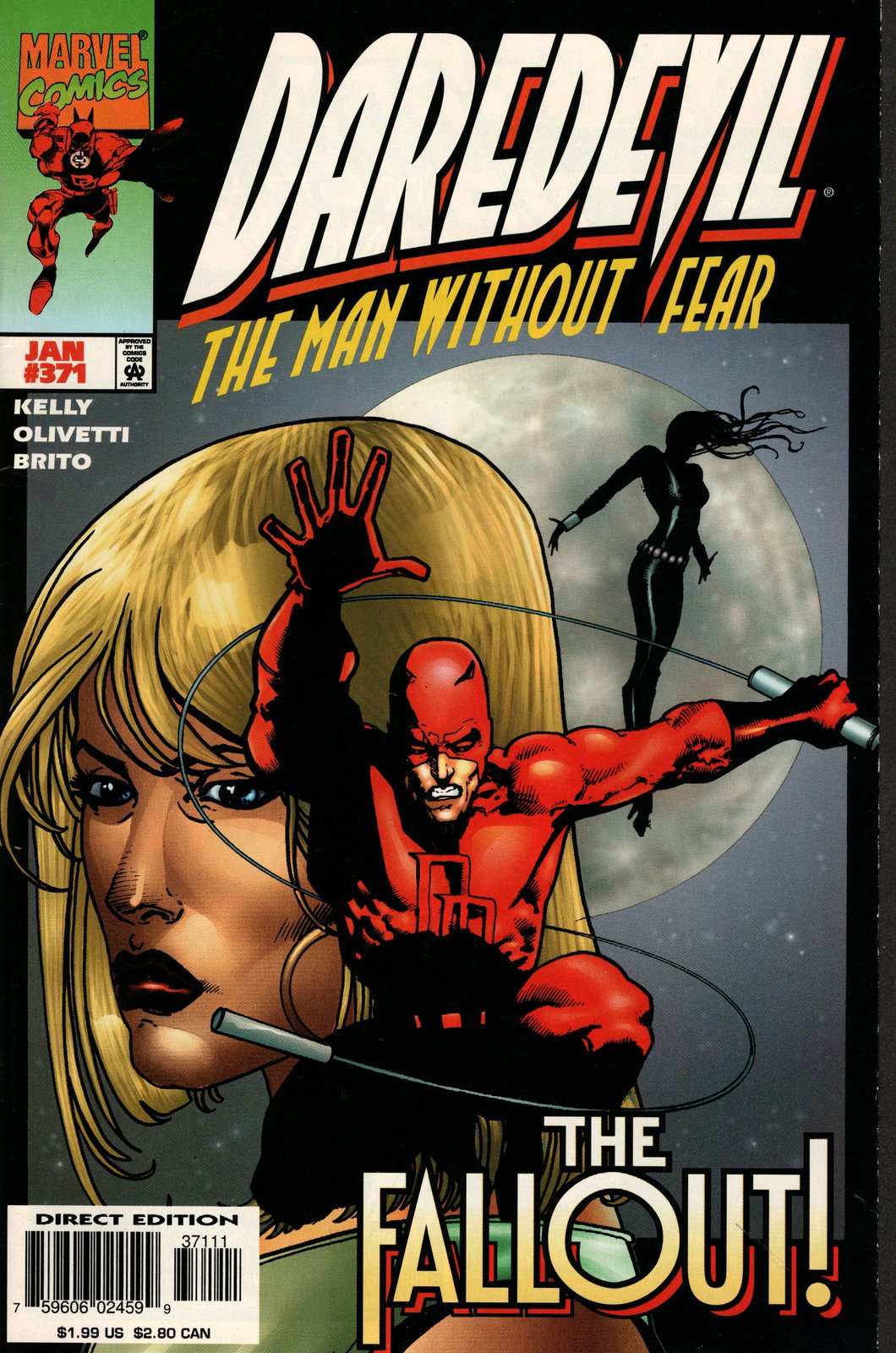 Daredevil #371 Direct Edition Cover (1964-1998) Marvel Comics