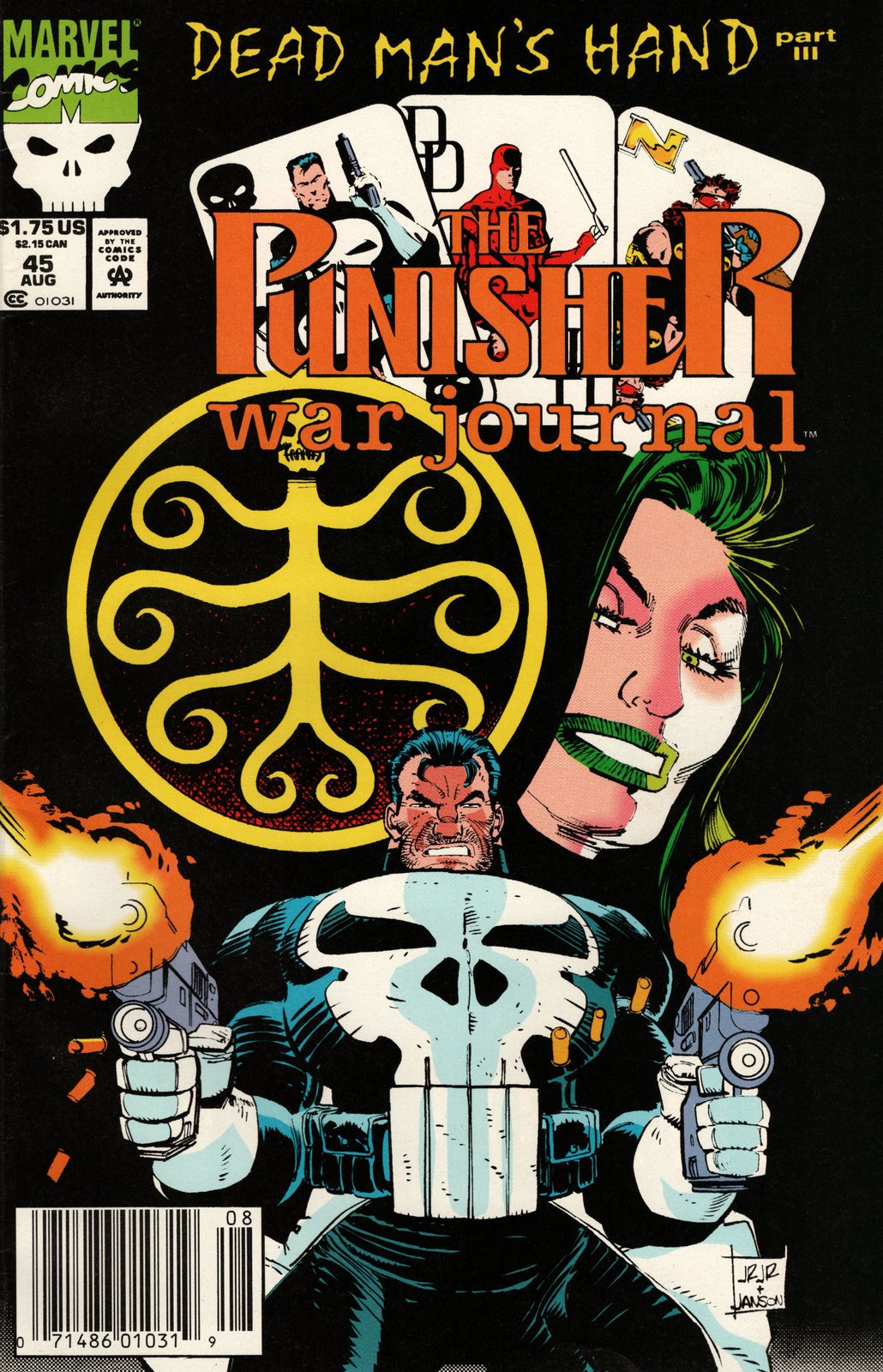 The Punisher War Journal #45 Newsstand Cover (1988-1995) Marvel