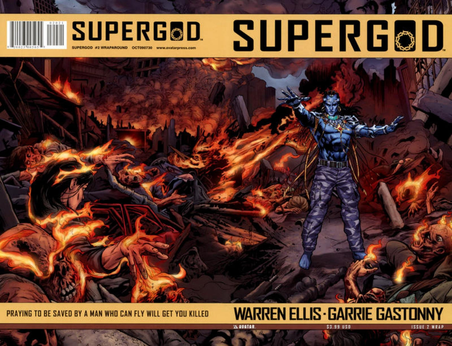 Supergod #2 Wrap Cover (2009-2010) Avatar Press Comics