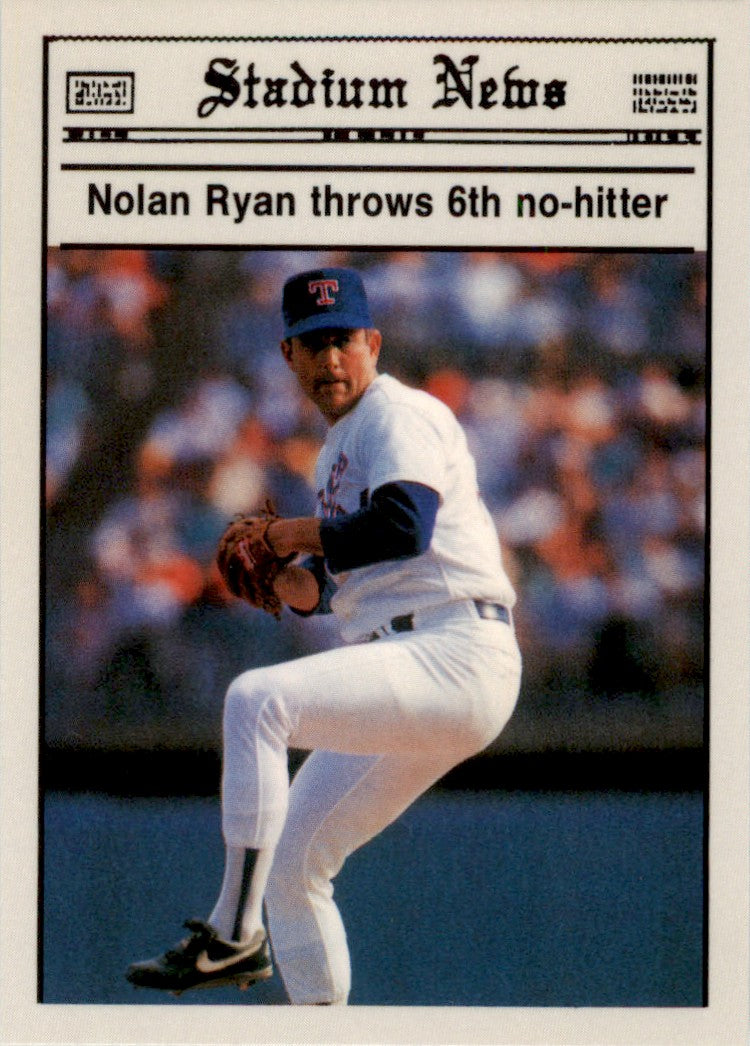 1990 Stadium News 6th No Hitter Nolan Ryan Texas Rangers