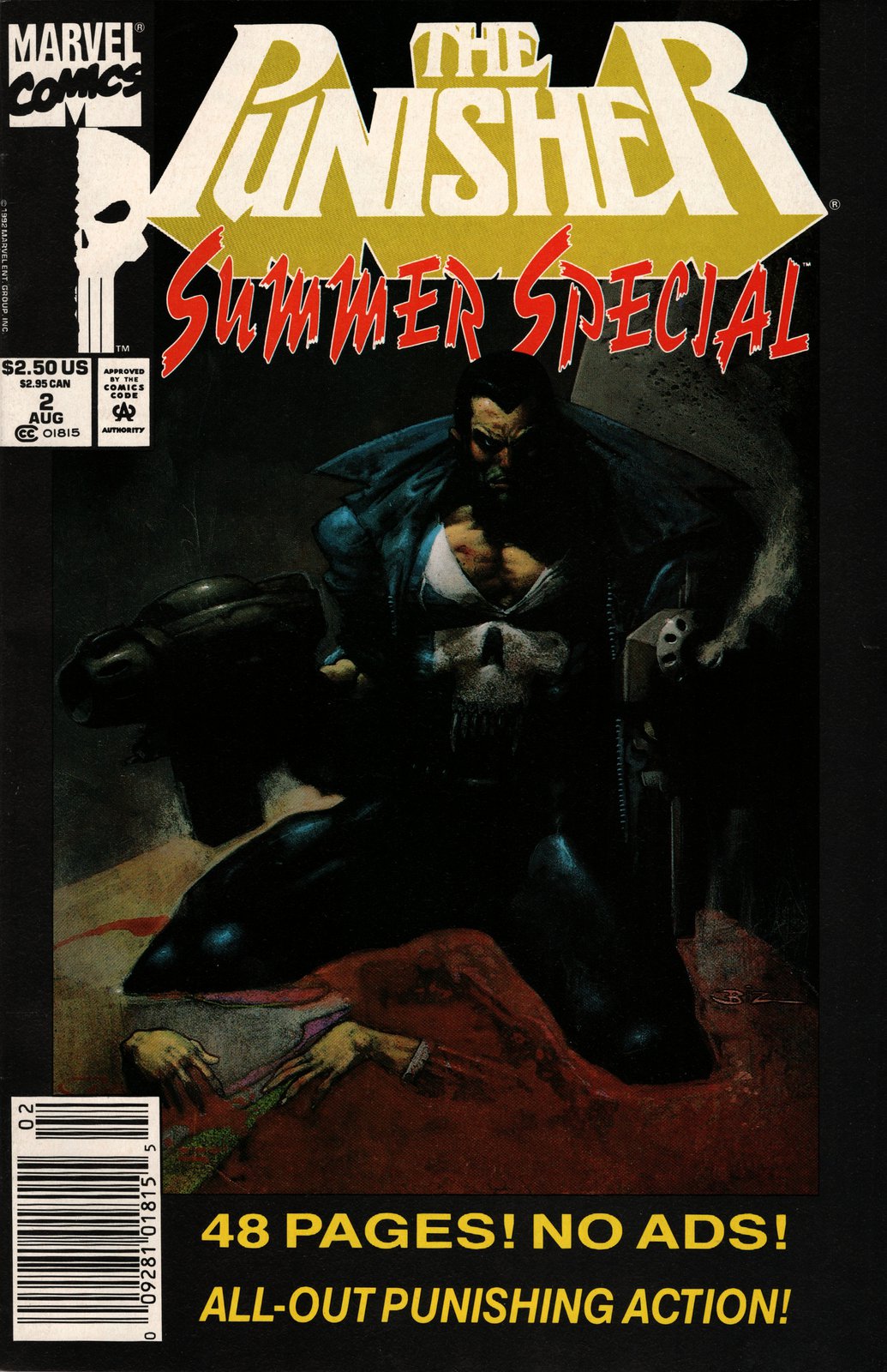 The Punisher Summer Special #2 Newsstand Cover (1991-1994) Marvel Comics