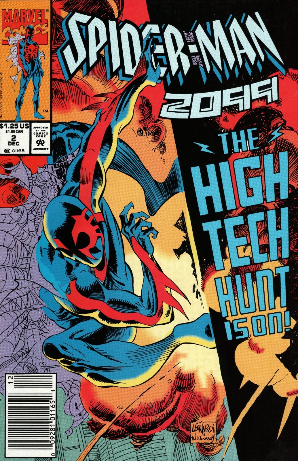 Spider-Man 2099 #2 Newsstand Cover (1992-1996) Marvel