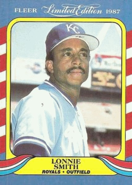 1987 Fleer Limited Edition Baseball #40 Lonnie Smith