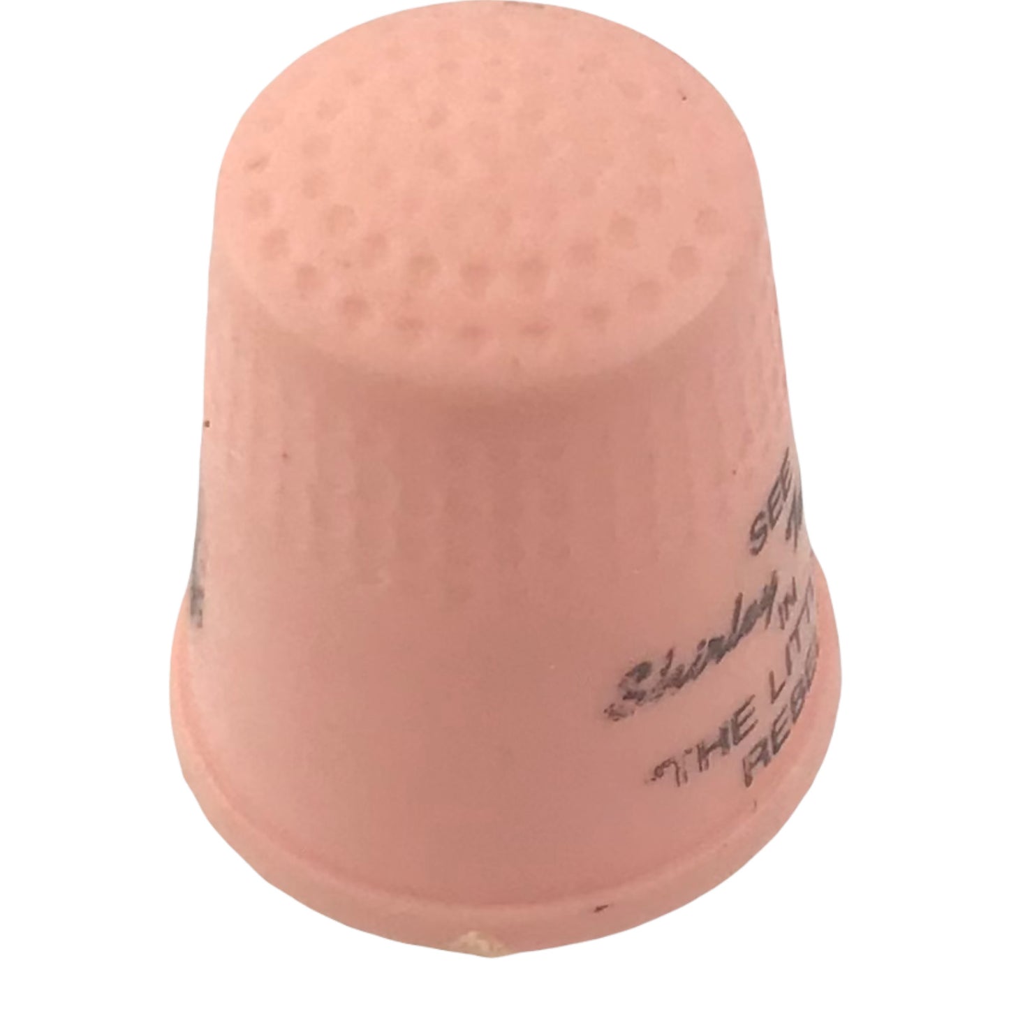 Shirley Temple "The Littlest Rebel" Vintage Pink Thimble