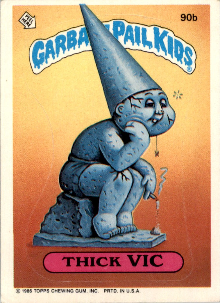 1986 Garbage Pail Kids Series 3 #90b ThickVic VG-EX