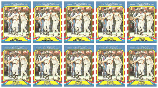 (10) 1987 Fleer Limited Edition Baseball #16 Steve Garvey Lot San Diego Padres