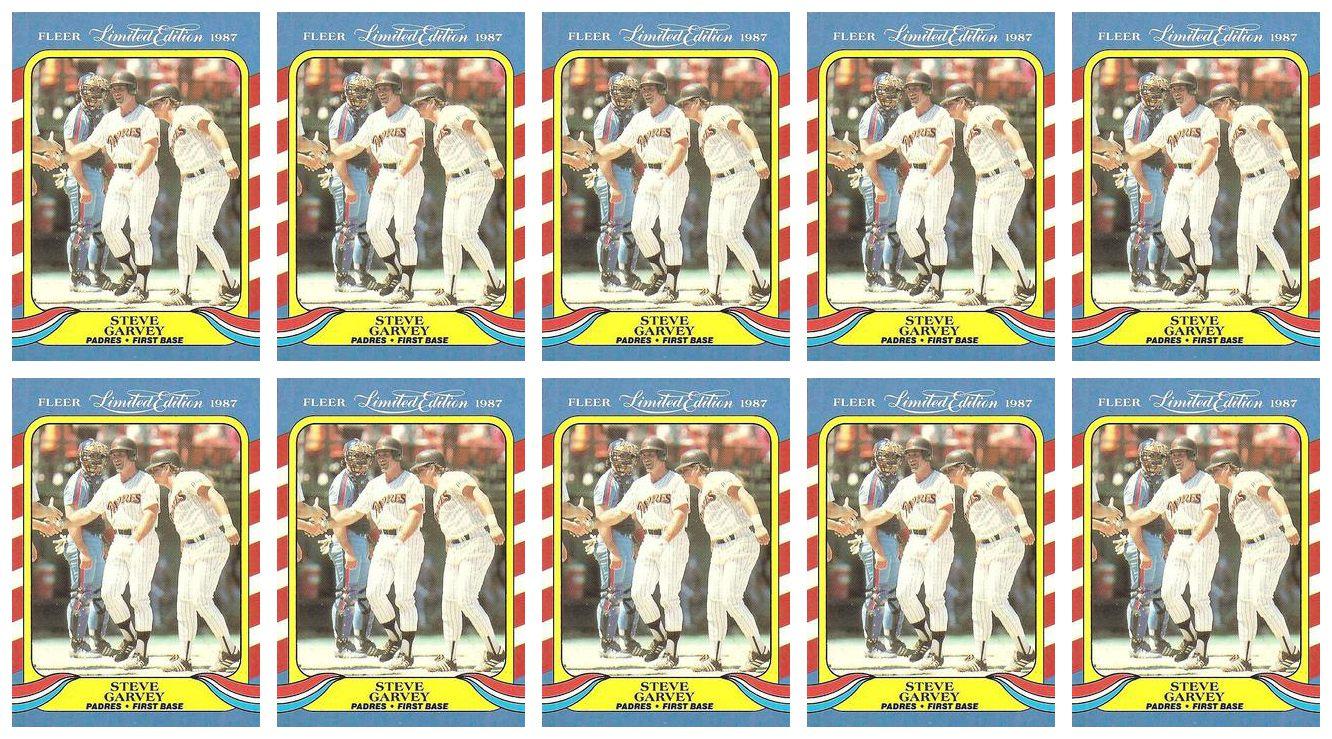 (10) 1987 Fleer Limited Edition Baseball #16 Steve Garvey Lot San Diego Padres