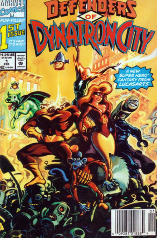 Defenders of Dynatron City #1 Newsstand Cover (1992) Marvel