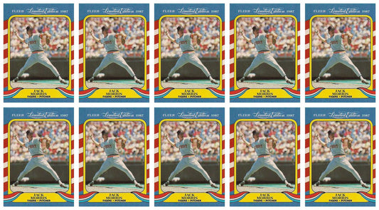 (10) 1987 Fleer Limited Edition Baseball #28 Jack Morris Lot Detroit Tigers