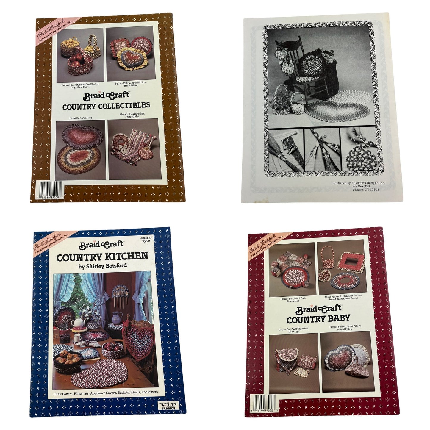 (4) Braid Craft Country Collectibles Baby Kitchen Paperback Lot
