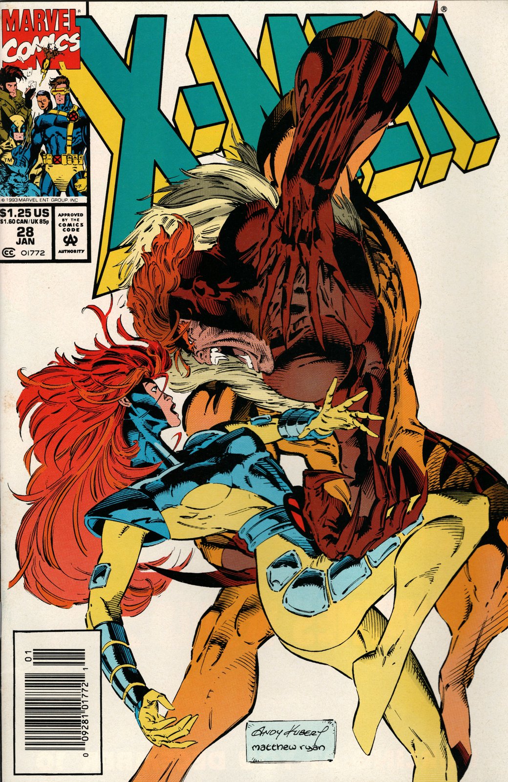 X-Men #28 Newsstand Cover (1991-2001) Marvel