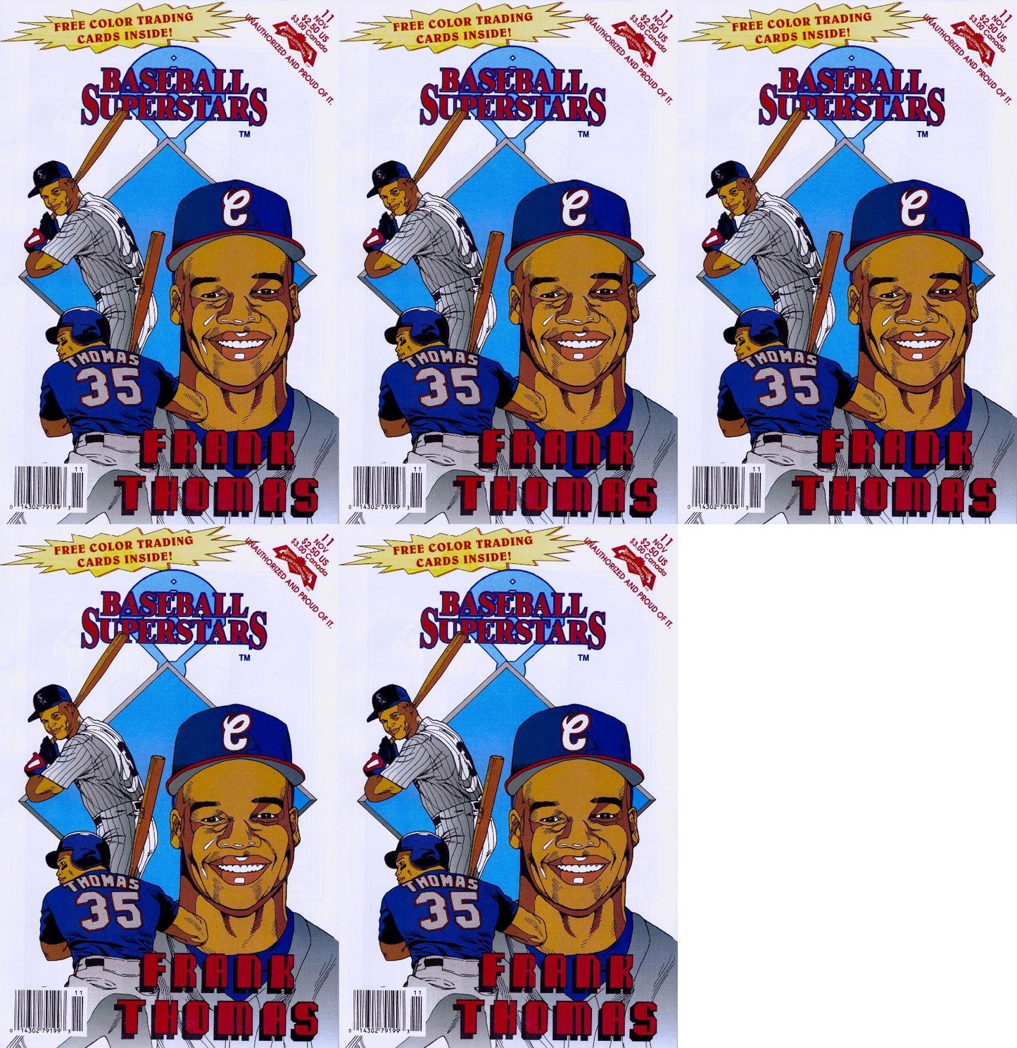 Baseball Superstars #11 Thomas Newsstand (1991-1993) Revolutionary - 5 Comics