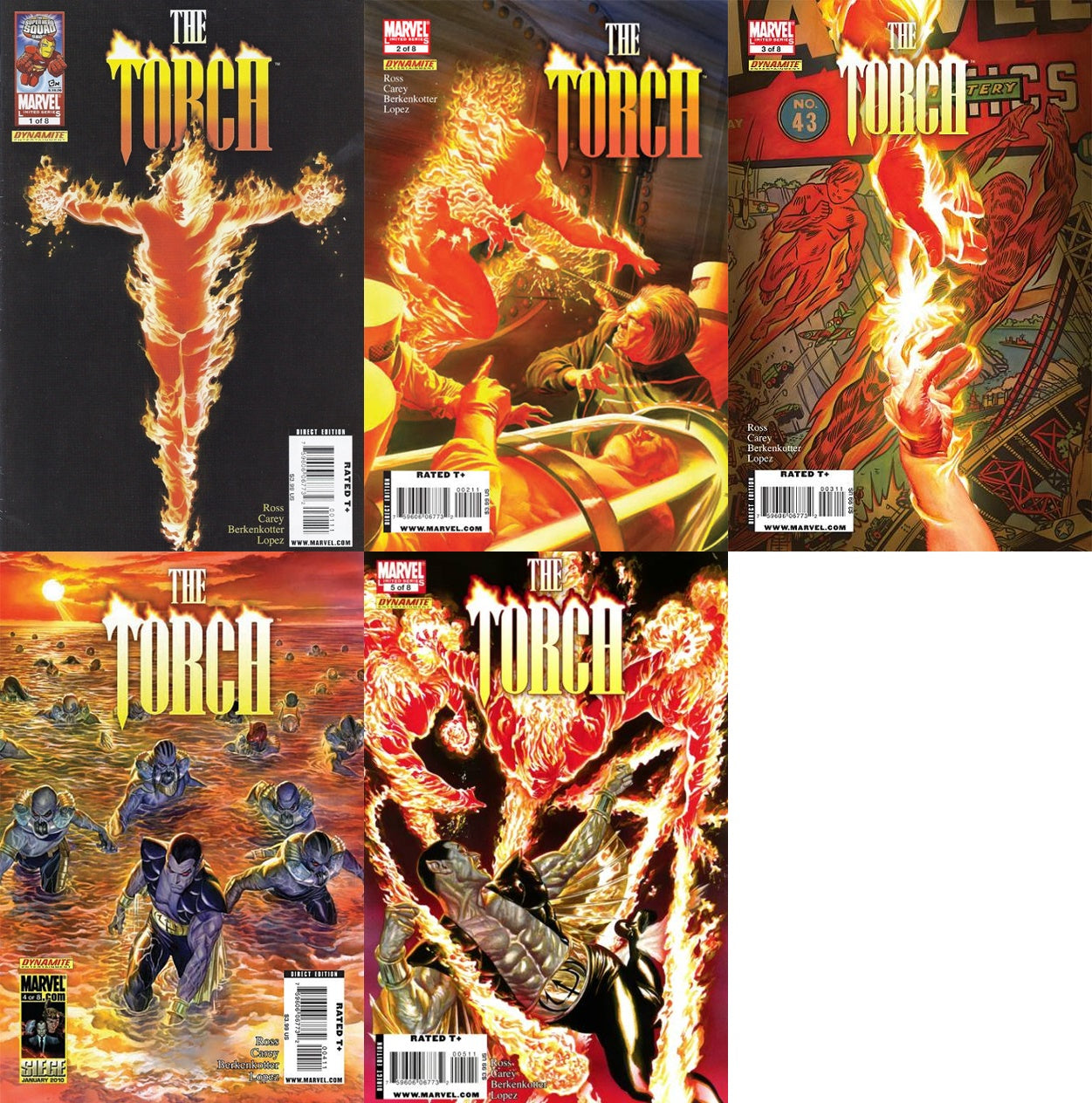 The Torch #1-5 (2009-2010) Marvel Comics - 5 Comics