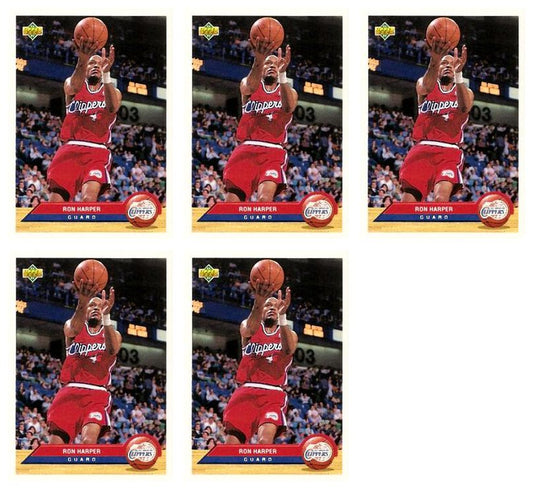 (5) 1992-93 Upper Deck McDonald's Basketball #P19 Ron Harper Card Lot