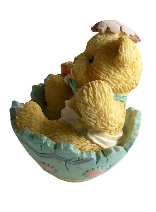 Cherished Teddies Bunny Baby Bear in Egg Figurine 103802 Easter Enesco 1994