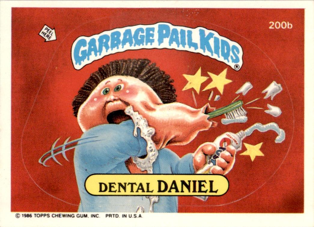 1986 Garbage Pail Kids Series 5 #200B Dental Daniel NM