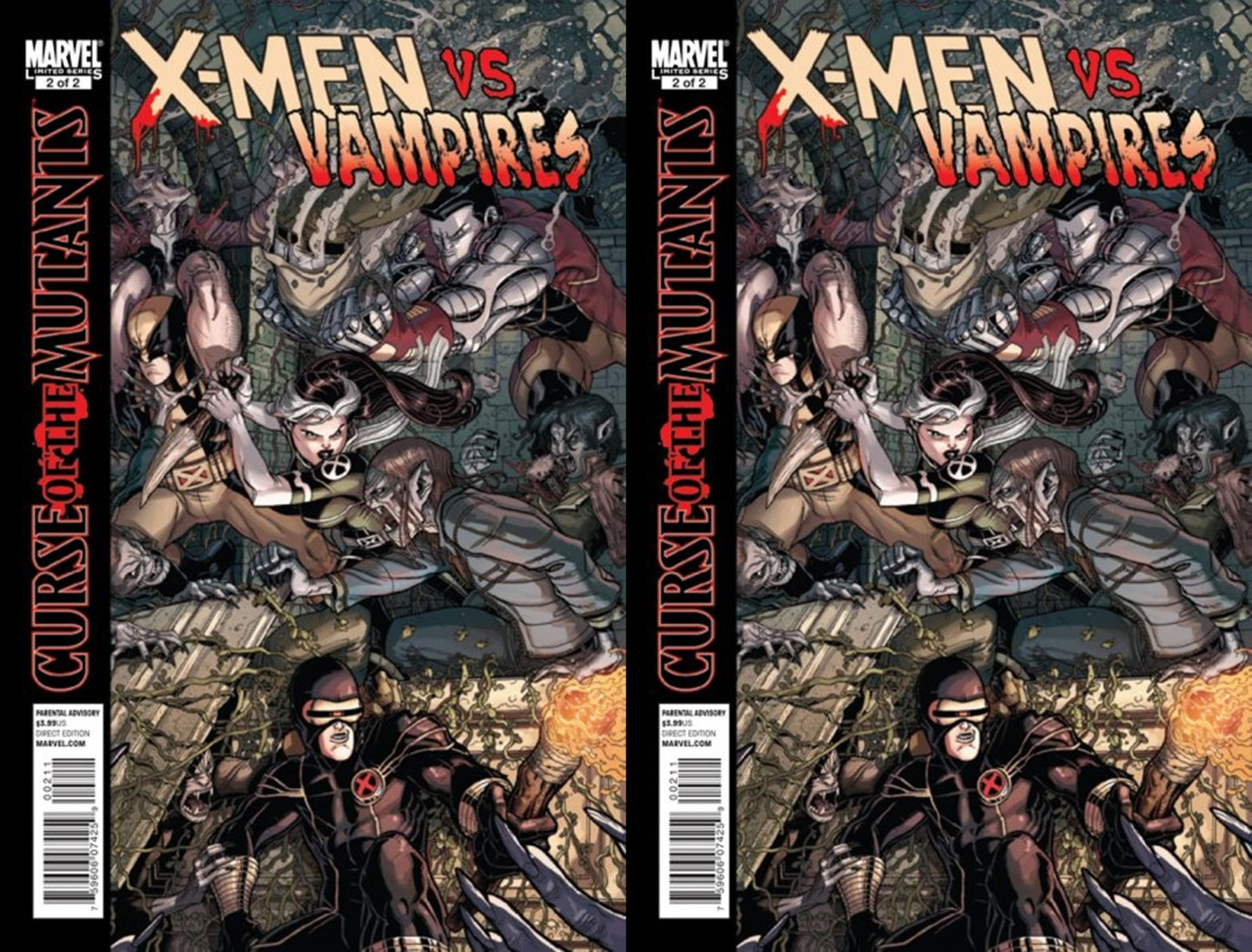 X-Men: Curse of the Mutants - X-Men vs Vampires #2 (2010) Marvel - 2 Comics