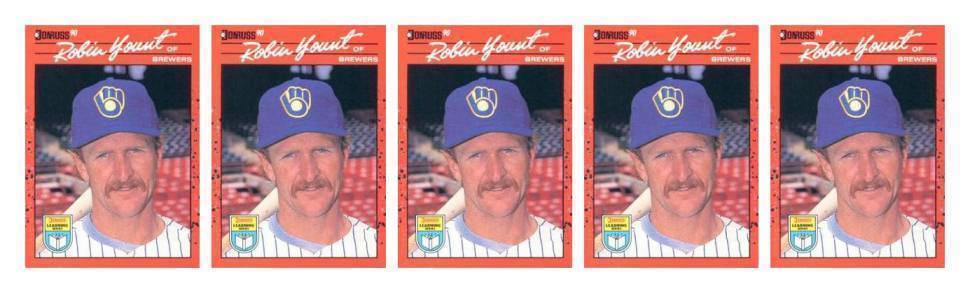 (5) 1990 Donruss Learning Series #37 Robin Yount Baseball Card Lot Brewers